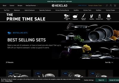 HexClad landing page
