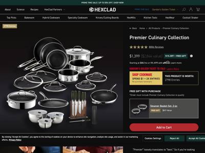 HexClad landing page