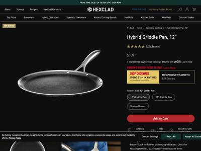 HexClad landing page