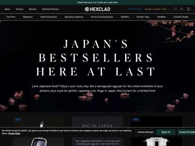 HexClad landing page