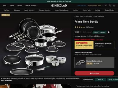 HexClad landing page