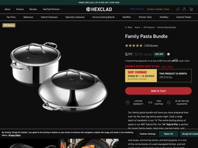 HexClad landing page