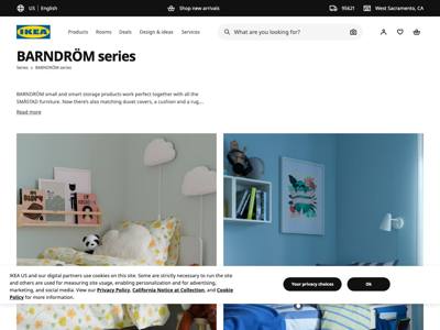 IKEA landing page