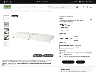 IKEA landing page