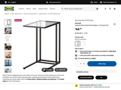 IKEA landing page
