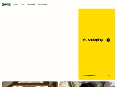 IKEA landing page