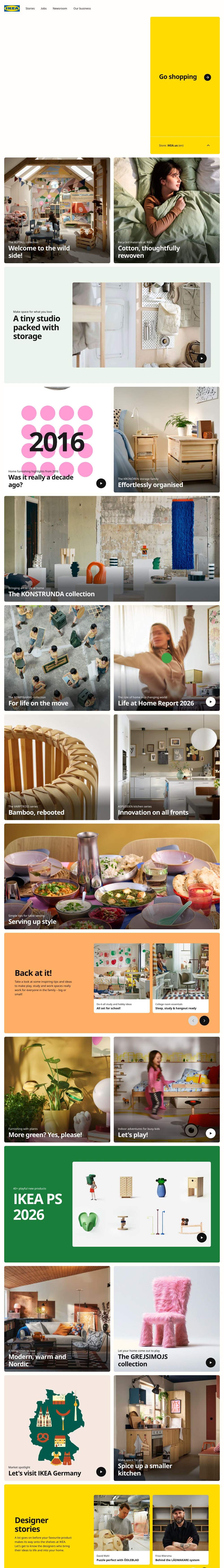 IKEA landing page: Welcome to IKEA Global!