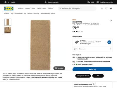 IKEA landing page