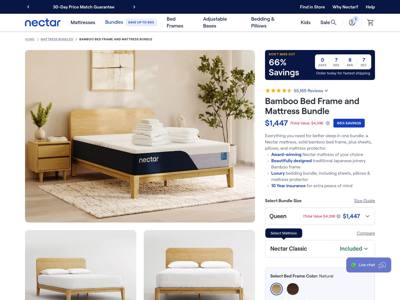 Nectarsleep landing page