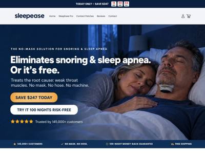 Sleepease landing page