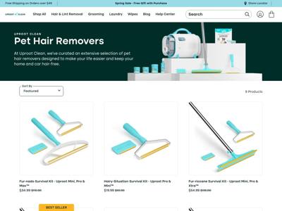 Uproot Clean landing page
