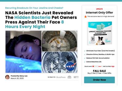 Uproot Clean landing page