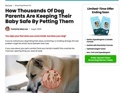 Uproot Clean landing page