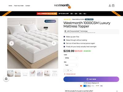 West Month Store landing page