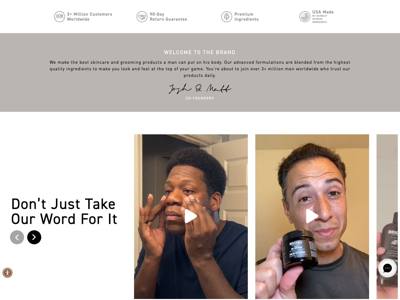 Brickell Men's Products landing page
