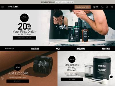 Brickell Men's Products landing page
