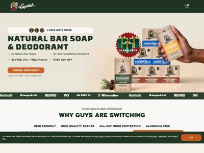 Dr. Squatch landing page