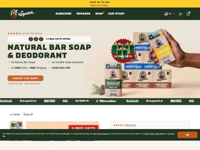Dr. Squatch landing page