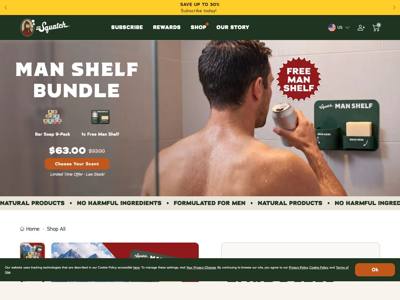 Dr. Squatch landing page