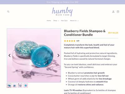 Humby Organics landing page