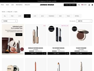 Jones Road Beauty landing page