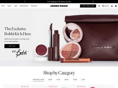 Jones Road Beauty landing page