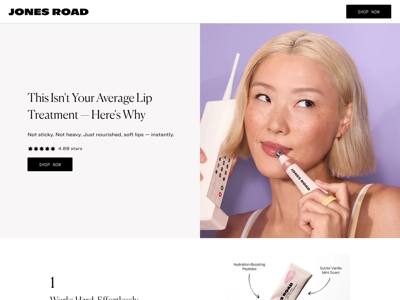 Jones Road Beauty landing page
