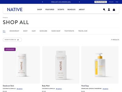 Native landing page