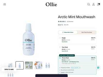 OllieSmile landing page