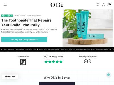 OllieSmile landing page