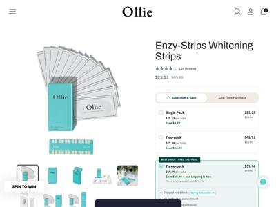 OllieSmile landing page
