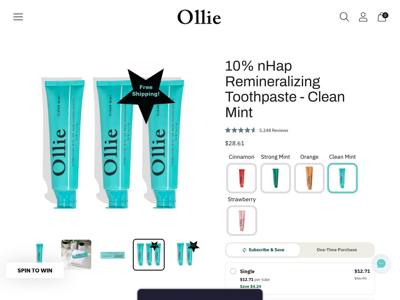 OllieSmile landing page