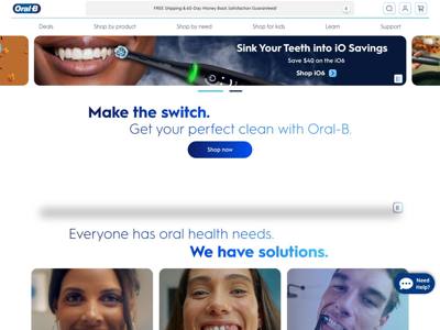 Oralb landing page