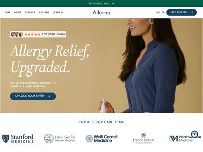 Allermi landing page