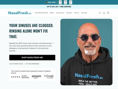 NasalFresh MD landing page