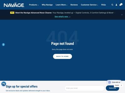 Navage landing page