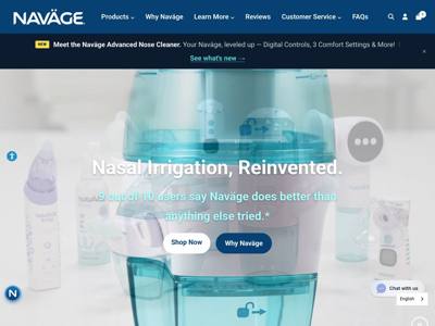 Navage landing page