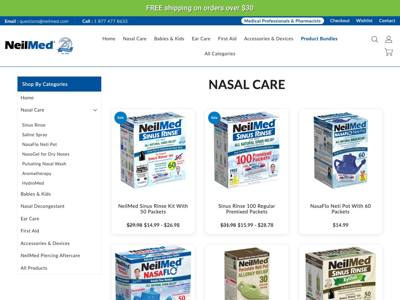 NeilMed Sinus Rinse landing page