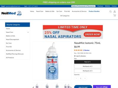 NeilMed Sinus Rinse landing page