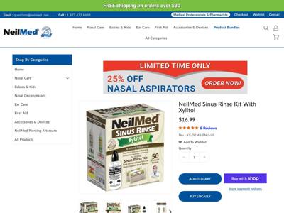 NeilMed Sinus Rinse landing page