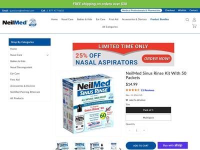 NeilMed Sinus Rinse landing page
