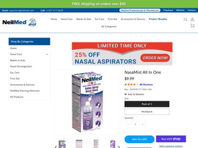 NeilMed Sinus Rinse landing page
