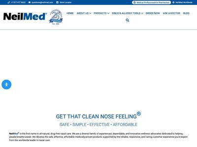 NeilMed Sinus Rinse landing page