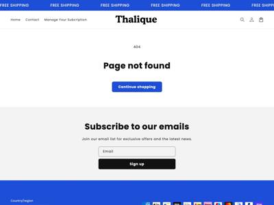 Thalique landing page