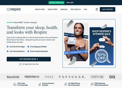 Try Respire landing page