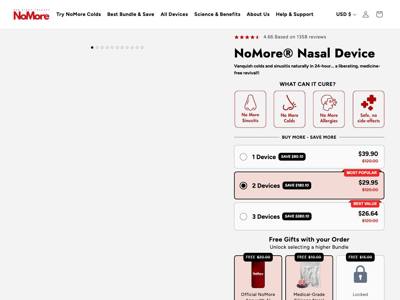 TryNoMore landing page