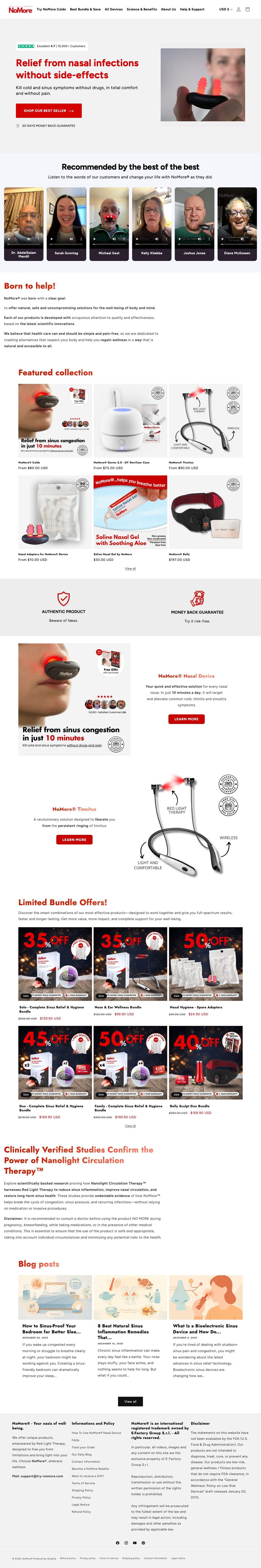 TryNoMore landing page: NoMore® | Trusted Red Light Therapy Devices for Natural Relief