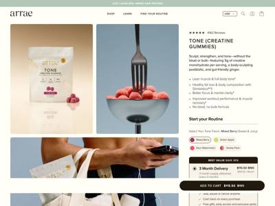 Arrae landing page