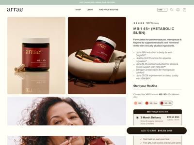 Arrae landing page