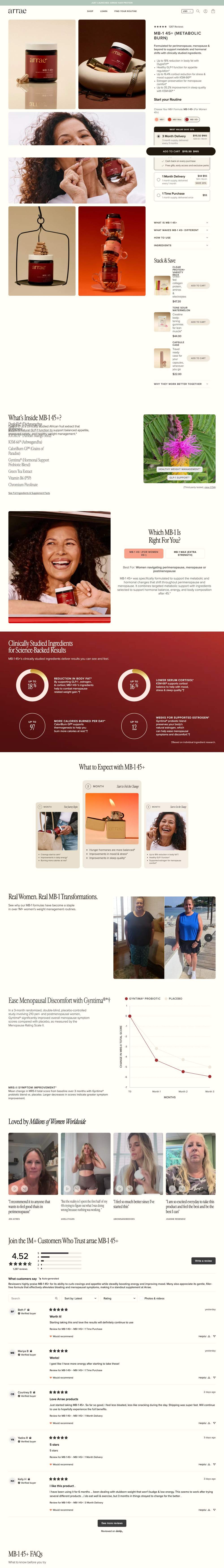 Arrae landing page: Your Cart(0)